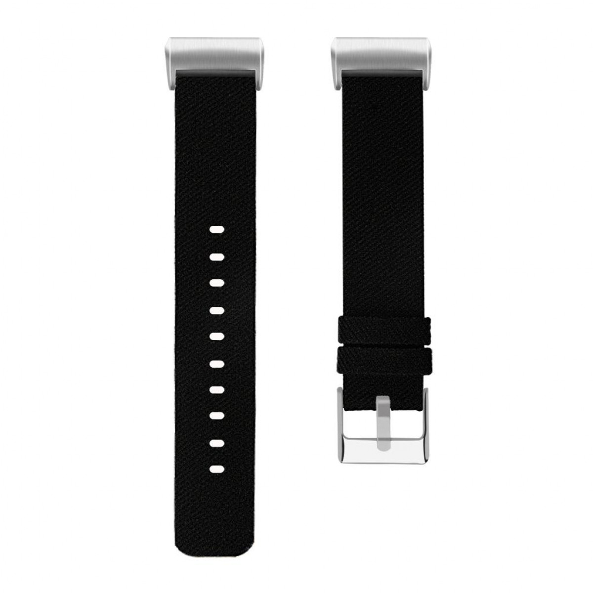 INF Fitbit Fitbit, 3/4, Canvas Schwarz Ersatzarmband, Schwarz Charge Charge Armband (L), 3/4
