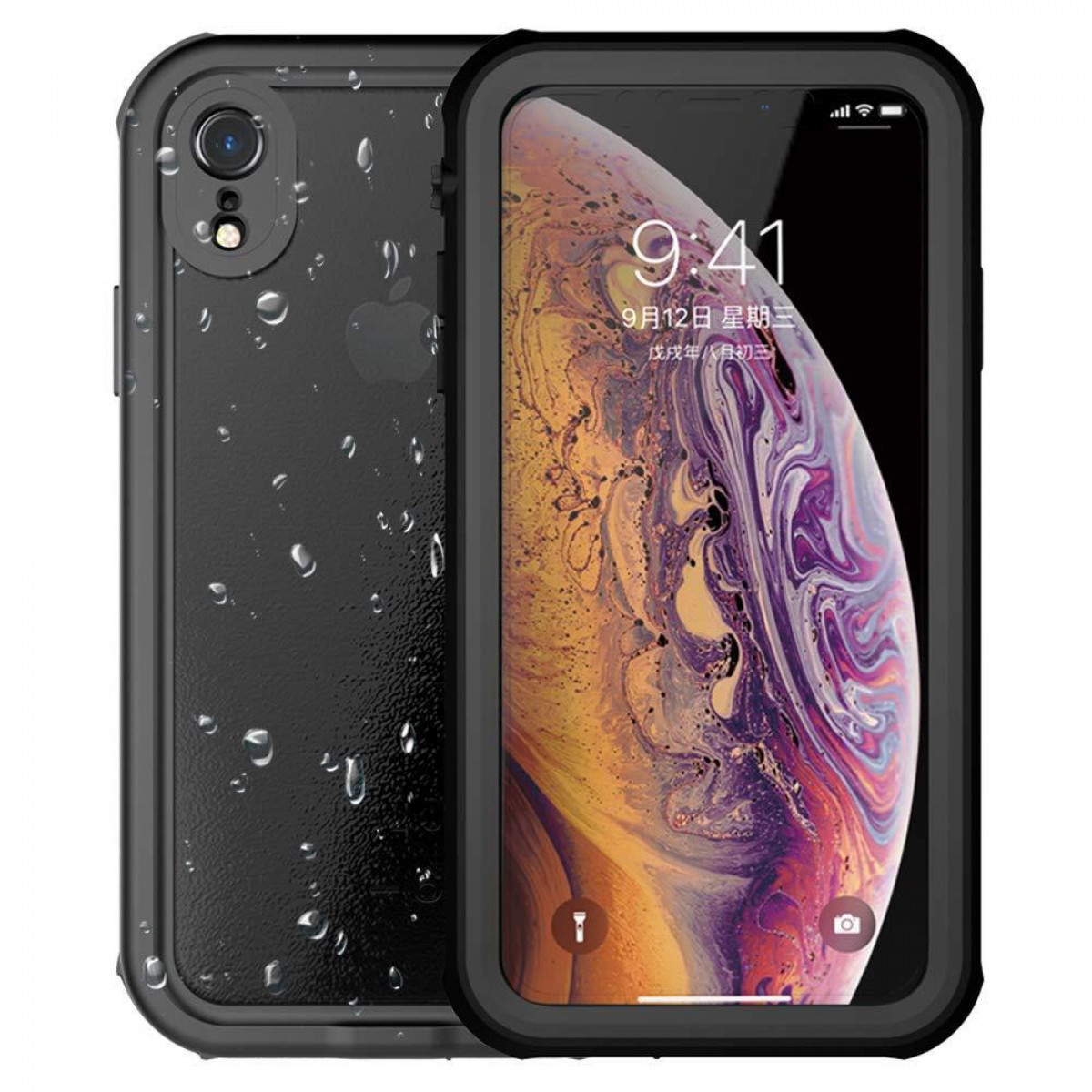 Apple, XR IP68, iPhone XR, INF schwarz Full Hülle iPhone Cover, wasserdichte