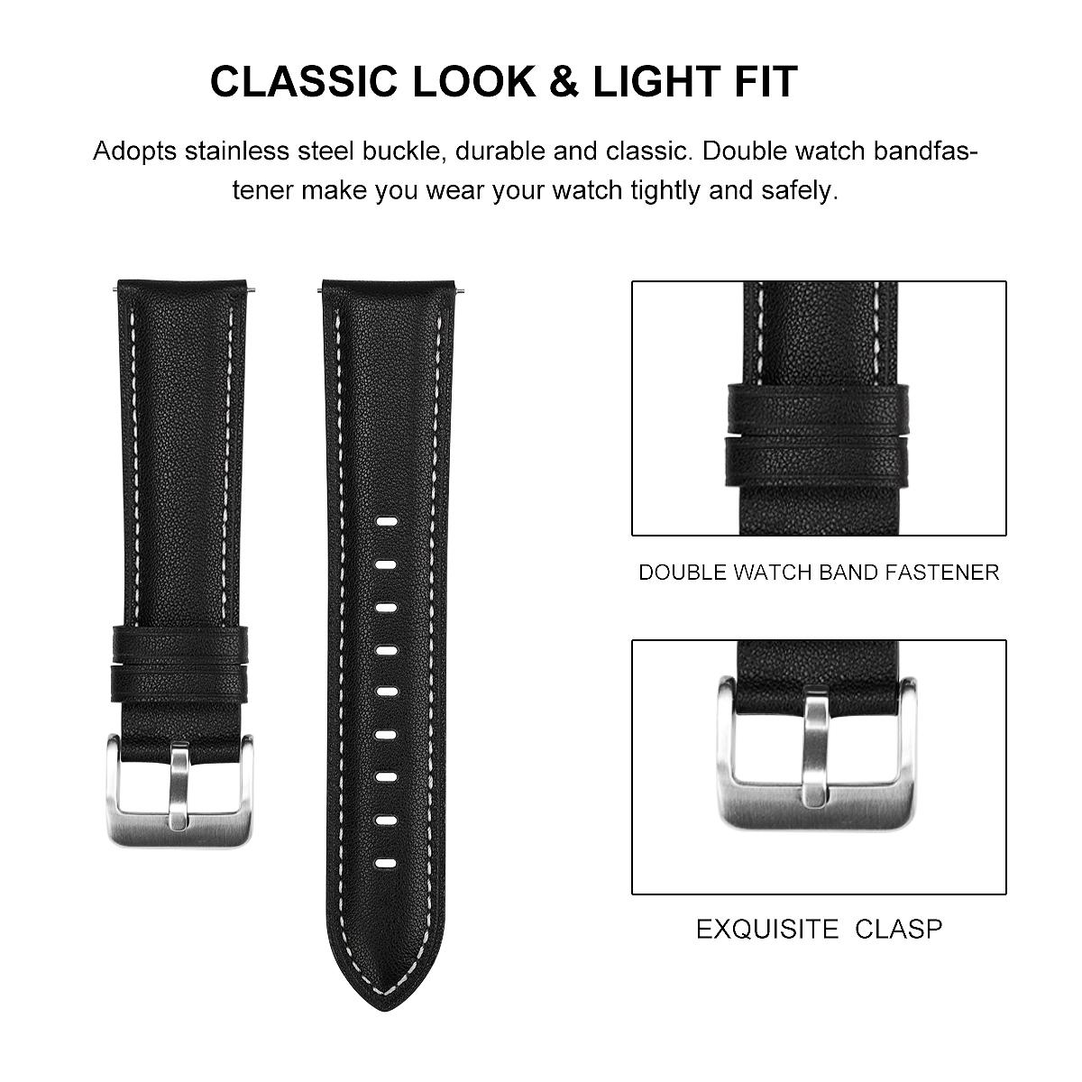 INF Armband für Samsung Galaxy Watch Echtes 3 Schwarz, Samsung, (45 Schwarz mm) Watch mm), (45 3 Galaxy Ersatzband, Leder