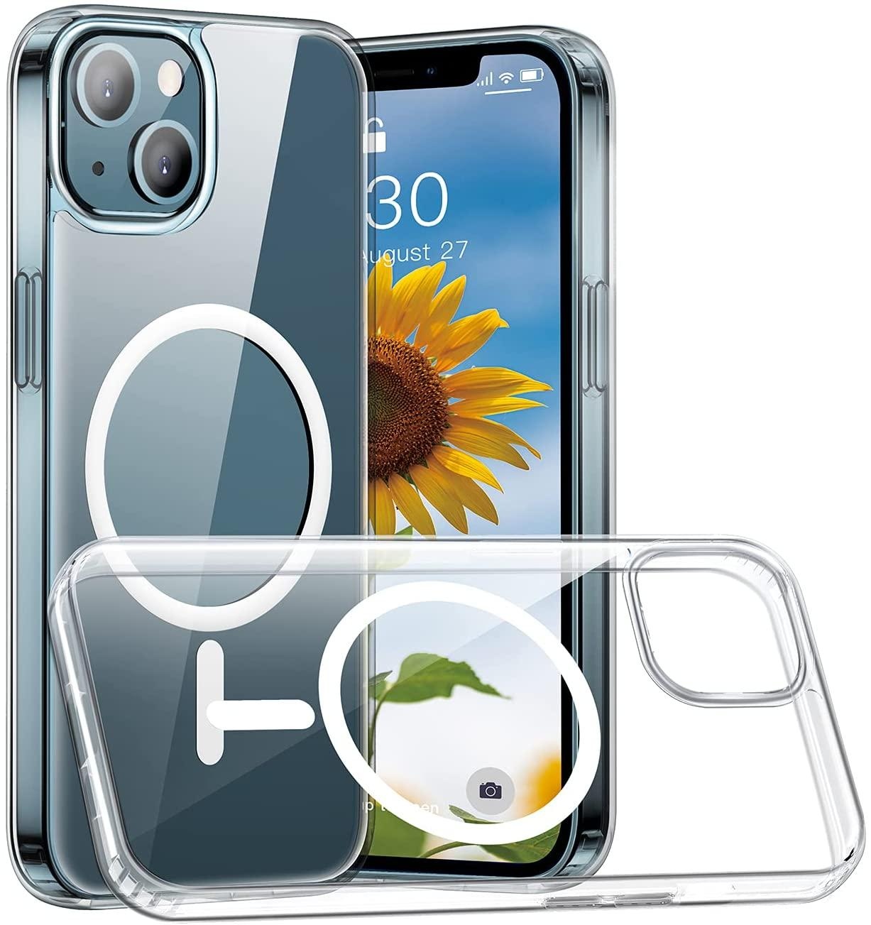 INF iPhone Pro 13 Backcover, Transparent iPhone kompatibel mit Max Pro 13 Max, Apple, Hülle MagSafe-Ladegerät