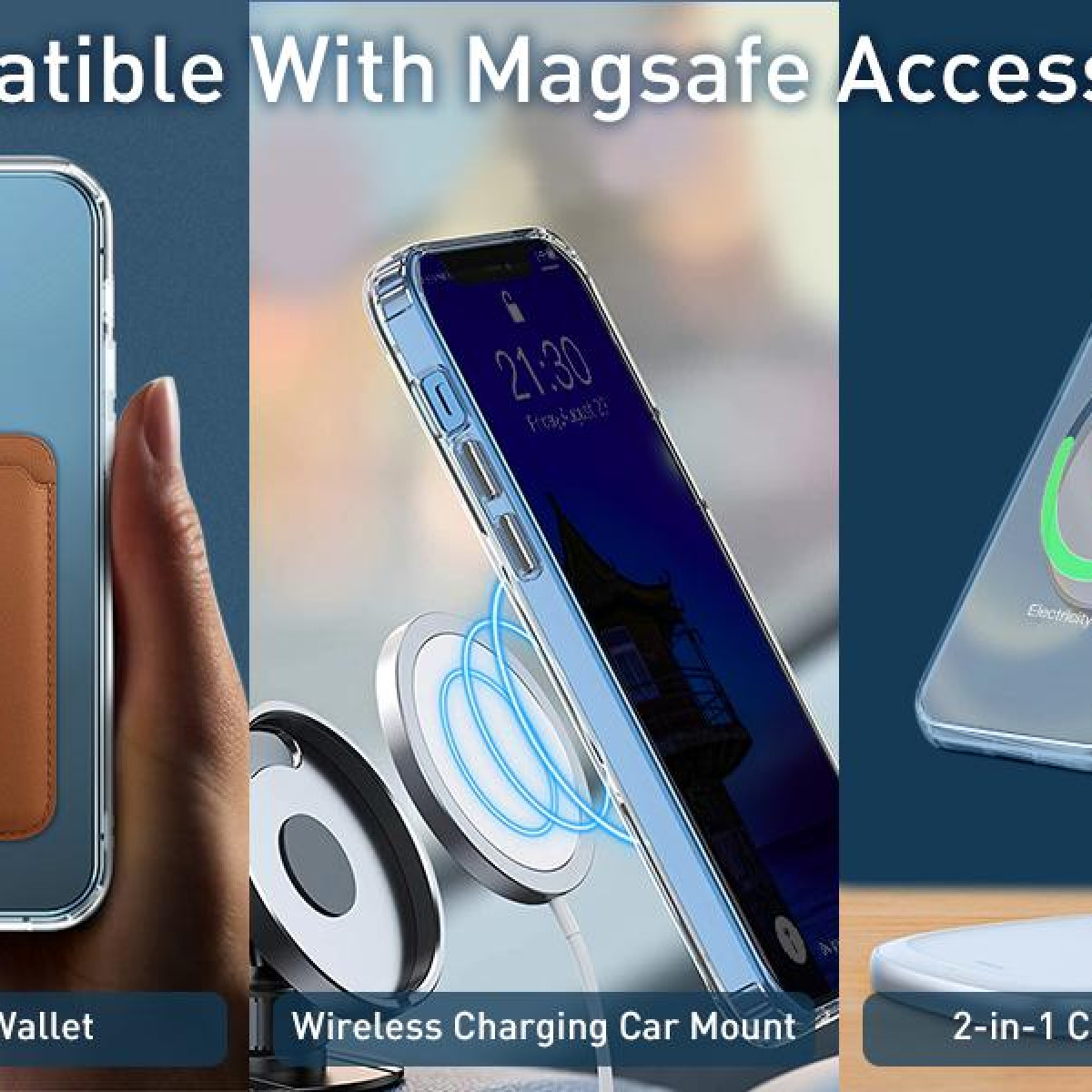 INF iPhone Pro Max Apple, kompatibel MagSafe-Ladegerät, 13 Max, Pro Backcover, iPhone 13 Transparent Hülle mit