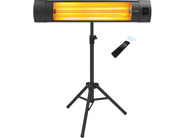 Terrassenstrahler, Heizstufen Wand&Decken-Heizstrahler, Fernbedienung (2300 4 Infrarot Watt, Raumgröße: Heizstrahler, Infrarotstrahler mit 23 ICQN m²)