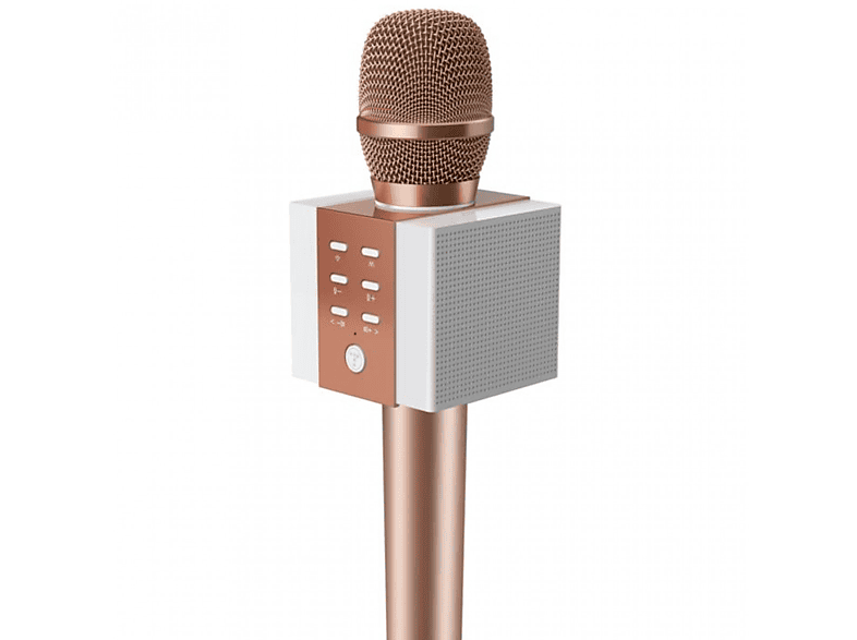 INF KaraokeMikrofon med Bluetooth Lautsprecher 5W Mikrofon Roségold