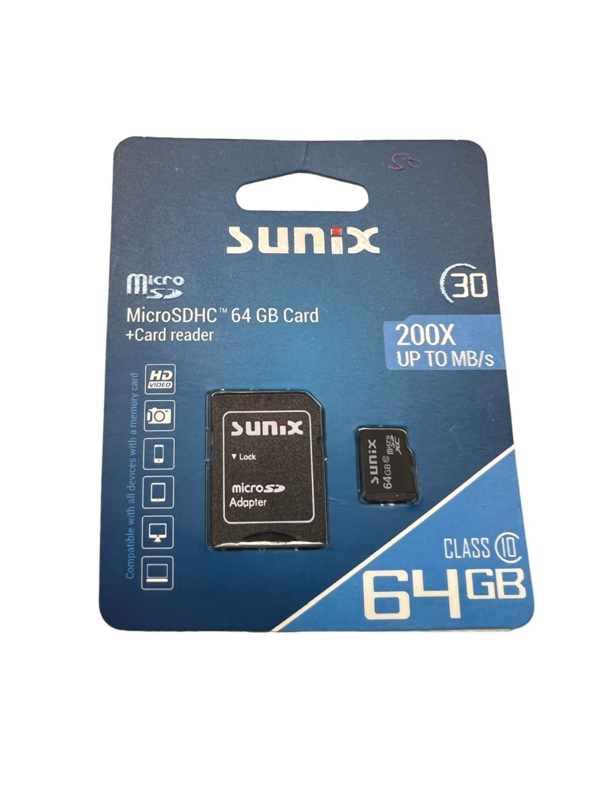 Class 10, SUNIX MicroSDHC Speicherkarte GB Karte, 64 Micro-SDHC