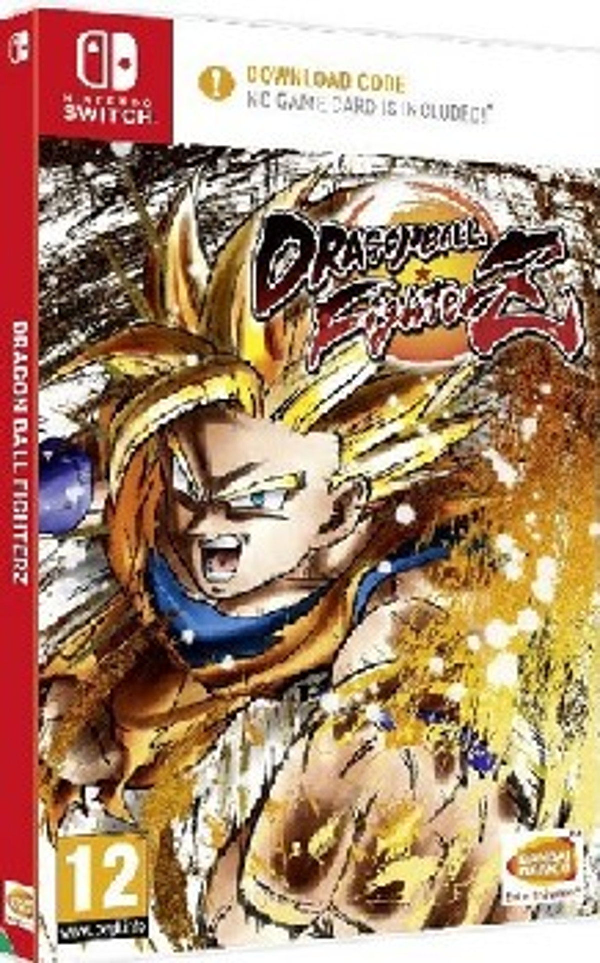 Portada del juego Dragon Ball FighterZ, con los personajes en acción.