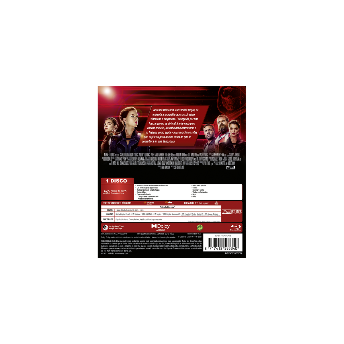 Portada de DVD de película con personajes y texto en español.