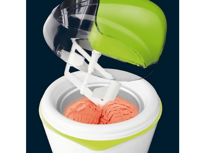 Taurus Tasty'n'Cream Sorbetière 1,5 L - 12 W, Double Sens De Rotation, Bol Amovible, Pieds Anti-Dérapants, Livret 8 Recettes - Blanc Et Vert