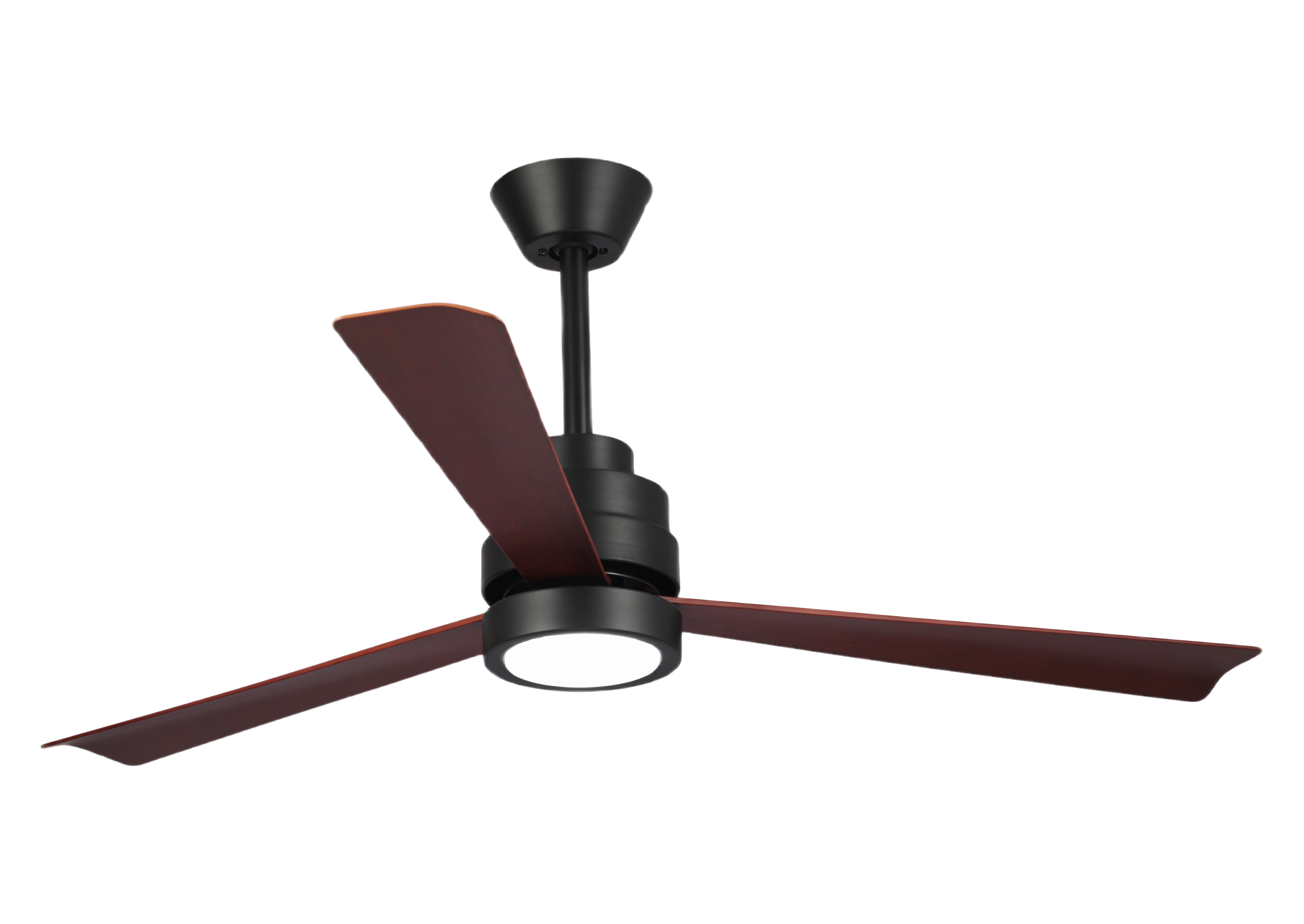 Klassfan Ventilador De techo dc palas madera 132 cm con nass black negro led y