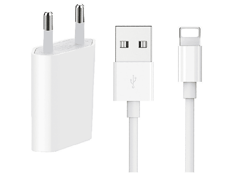 VENTARENT Netzteil USB-Ladegerät für Apple iPhone 14, 13, 12, 11, XR, XS, X, 8, SE Gen mit Lightning Ladekabel iPhone Ladekabel Ladegerät Apple, Weiß | home