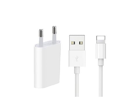 VENTARENT Netzteil USB-Ladegerät für Apple iPhone 14, 13, 12, 11, XR, XS, X,  8, SE Gen mit Lightning Ladekabel iPhone Ladekabel Ladegerät Apple, Weiß