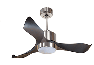 KLASSFAN Deckenventilator Umkehrbar Licht Thermostat Dimmbar Anti-Schädling Silber 
