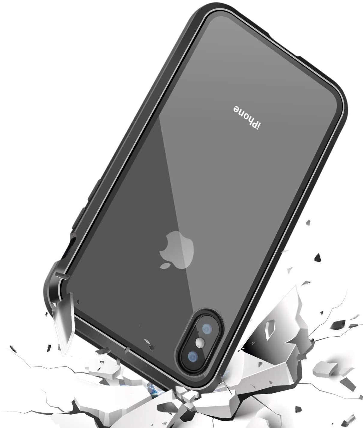 INF iPhone iPhone Apple, magnetisch Handyhülle Full X/XS X/XS, schwarz Cover, Glas