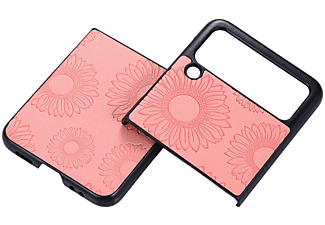 MIRAIGO Aufgedrucktes Sonnenblumenmuster, Backcover, Samsung, Galaxy Z Flip3 5G, Rosa