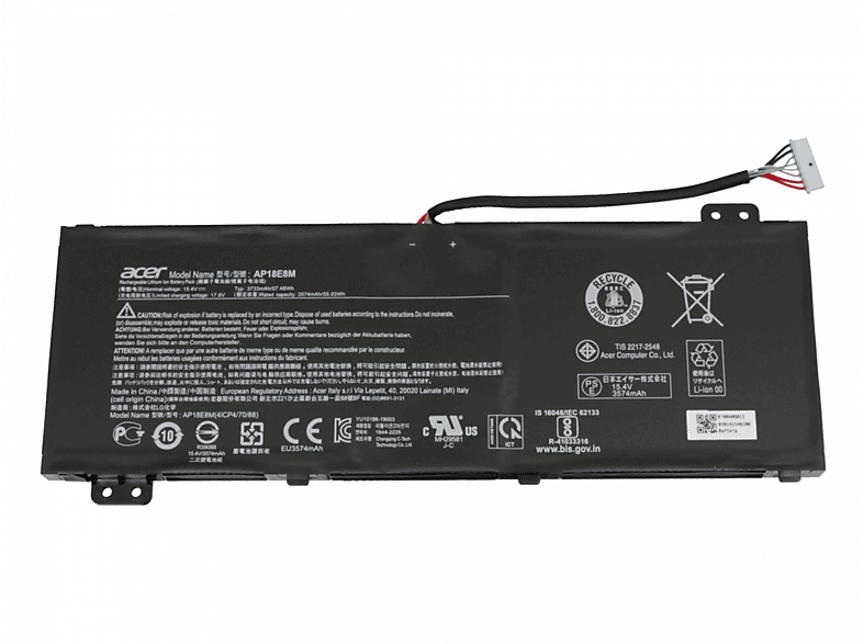 Volt, Li-Polymer Akku, 3720 mAh ACER AP18E7M 15.4 Original