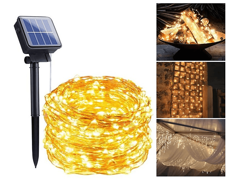 INF LEDLichterkette (10 m) mit Solarzelle Lichtschleife mit Solarzelle