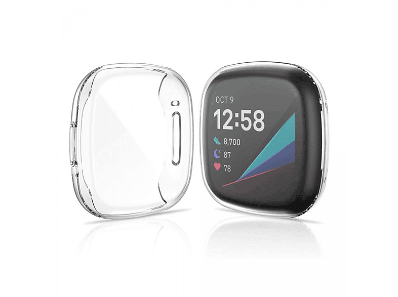 Fitbit Versa 3 / Sense Uhr Display Schutzhülle Schutz Smartwatch