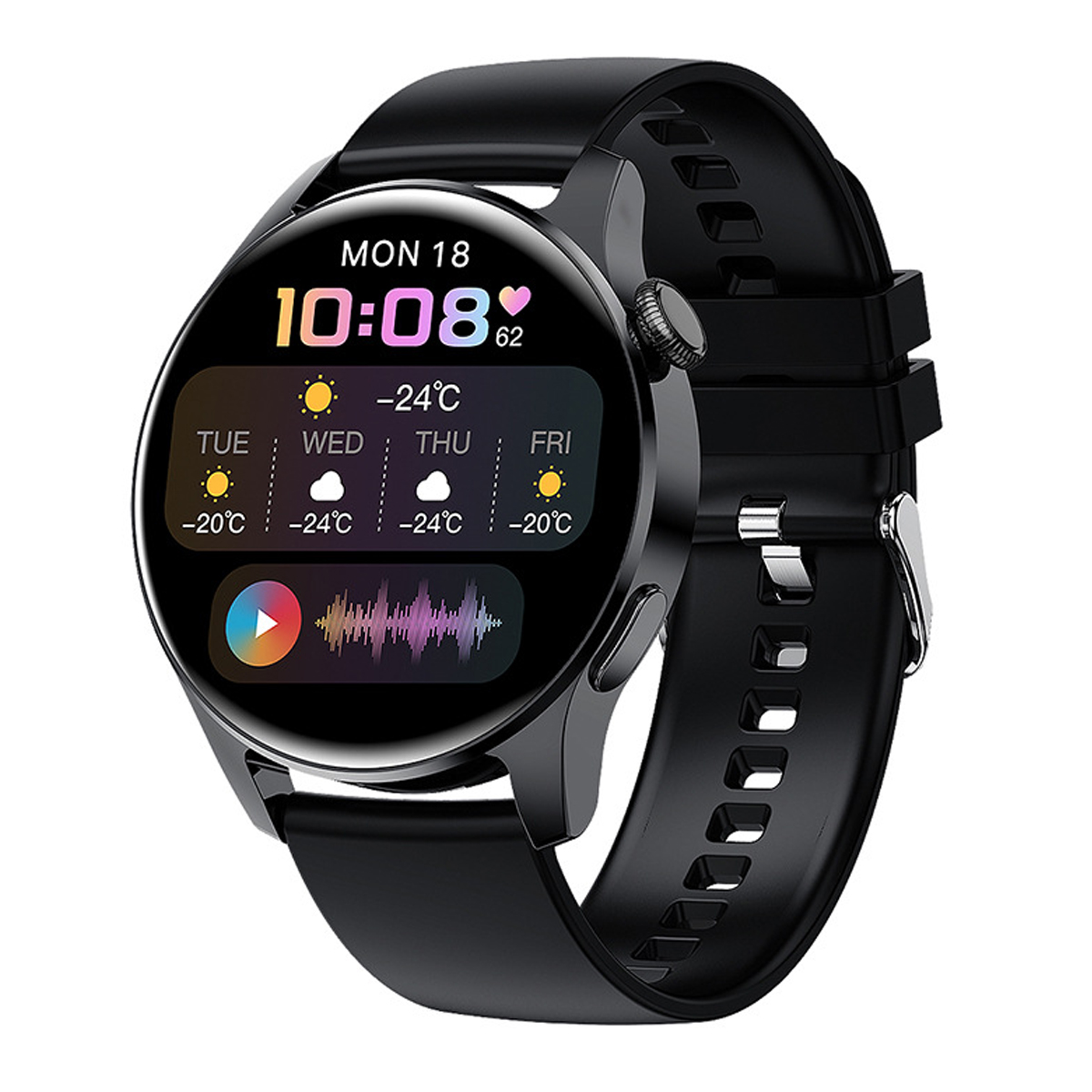 Smartwatch Herzfrequenz- mit BRIGHTAKE Schlafüberwachung Silikon, Smartwatch & schwarz dynamischer