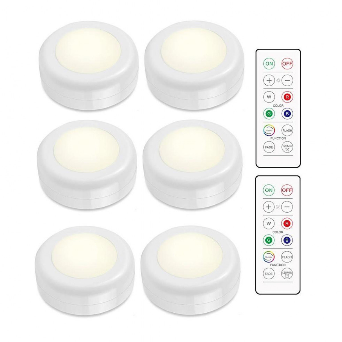 INF LED Spot RGB Batterie 16 Farben LED-Licht, Fernbedienung, weiß Bat LED mit Nachtlicht