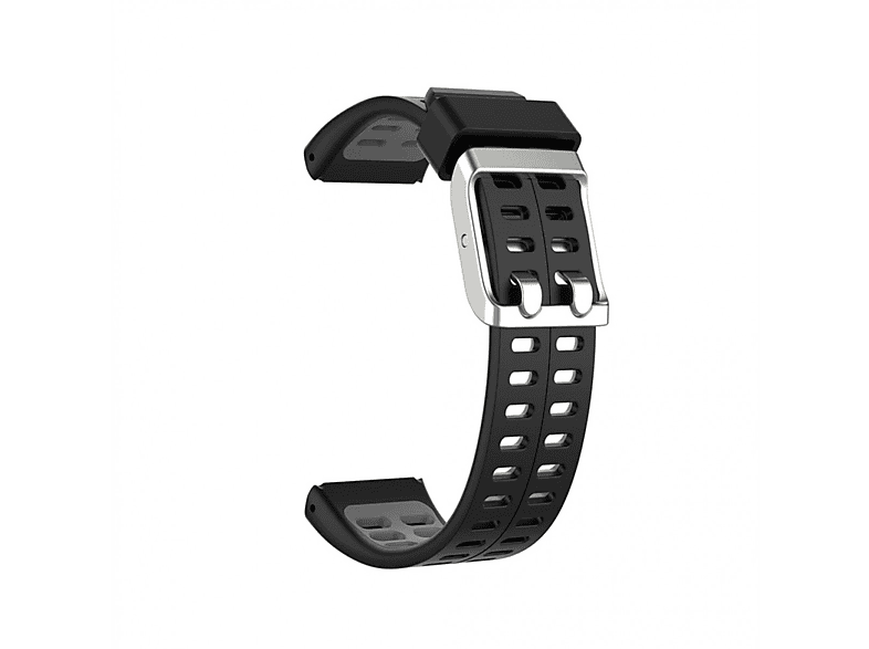 Ersatzarmband + Armband, INF für V800, Uhrenarmband V800, Wechselarmband, Polar, Schwarz Silikon, Grau Polar