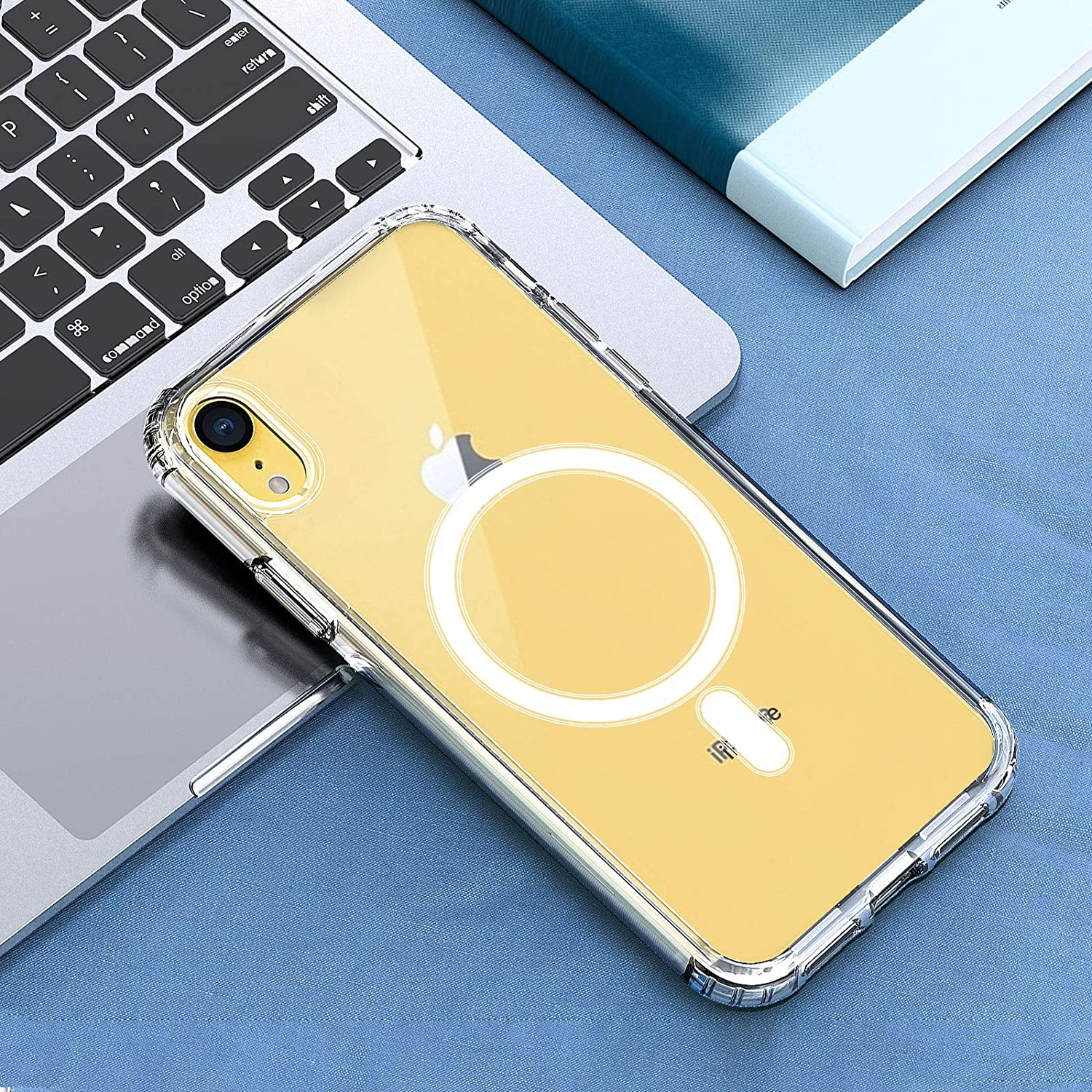 Weiß MagSafe-Ladegerät Transparent, XR, Backcover, / Apple, für iPhone XR INF iPhone Handyhülle Transparent