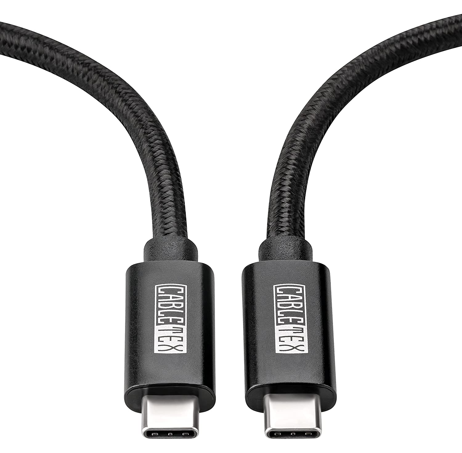 USB-Kabel, CABLETEX Schwarz c-c-usb4-pd240w-2-s