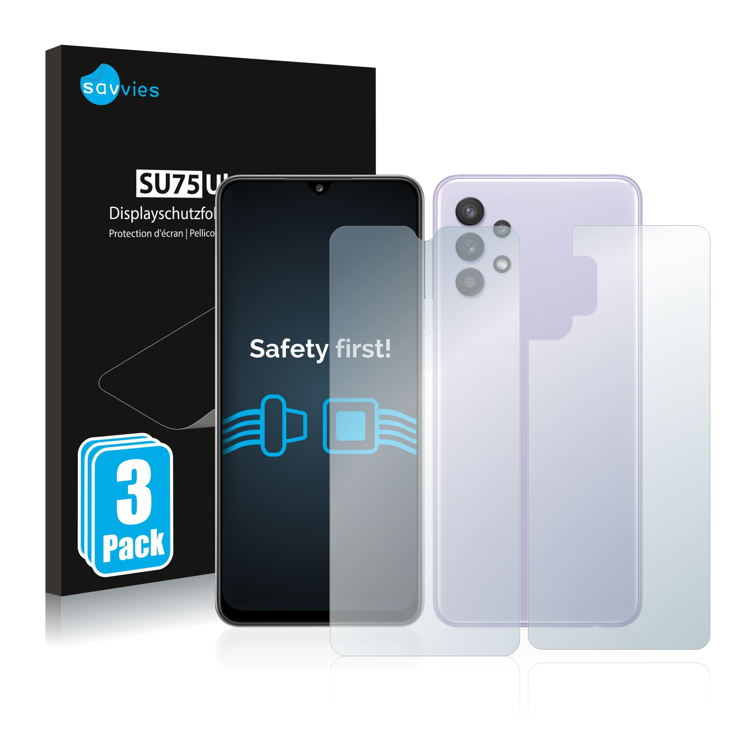 SAVVIES 6x klare Schutzfolie(für Galaxy Samsung A32)