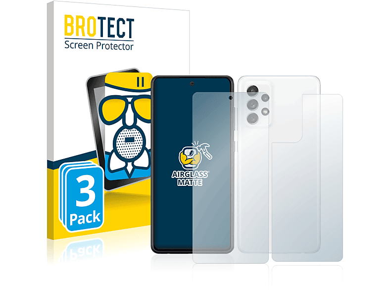 BROTECT 3x Airglass Schutzfolie(für Galaxy matte Samsung 5G) A72