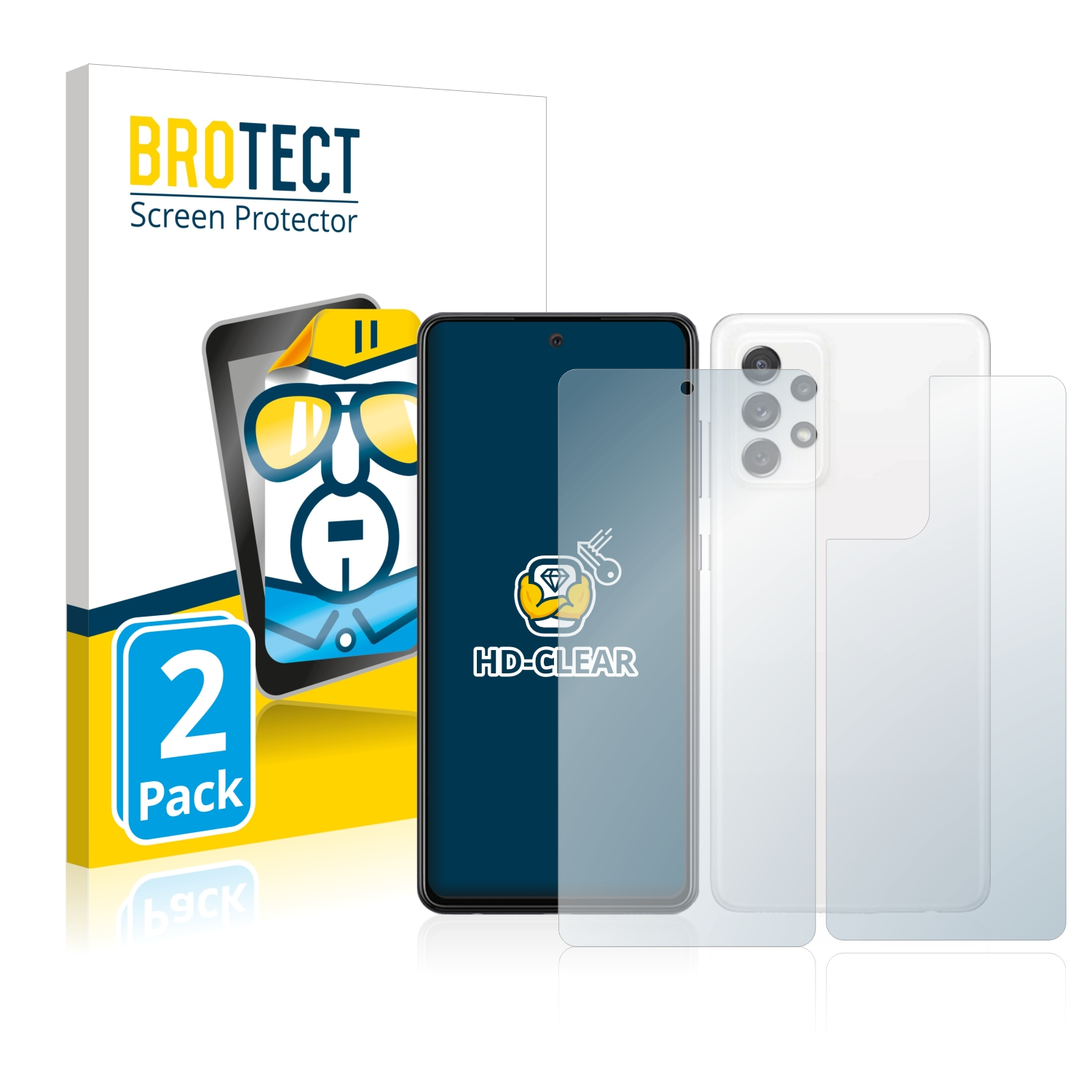 BROTECT 2x Galaxy 5G) Samsung Schutzfolie(für A72 klare
