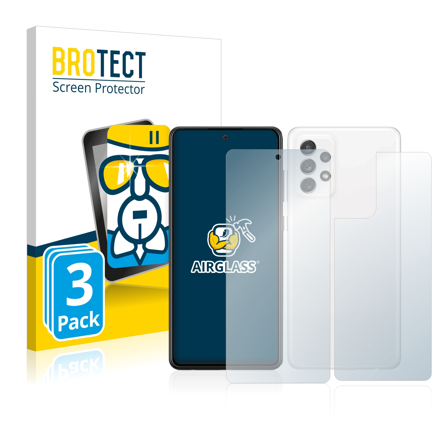 Schutzfolie(für Galaxy klare Airglass A72 5G) Samsung 3x BROTECT