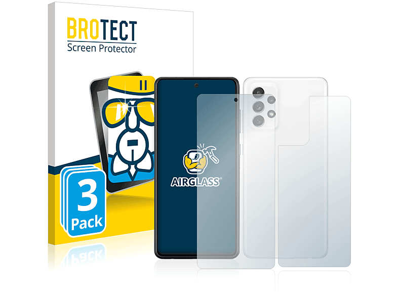 BROTECT 3x Airglass klare Schutzfolie(für Samsung Galaxy A72 5G)