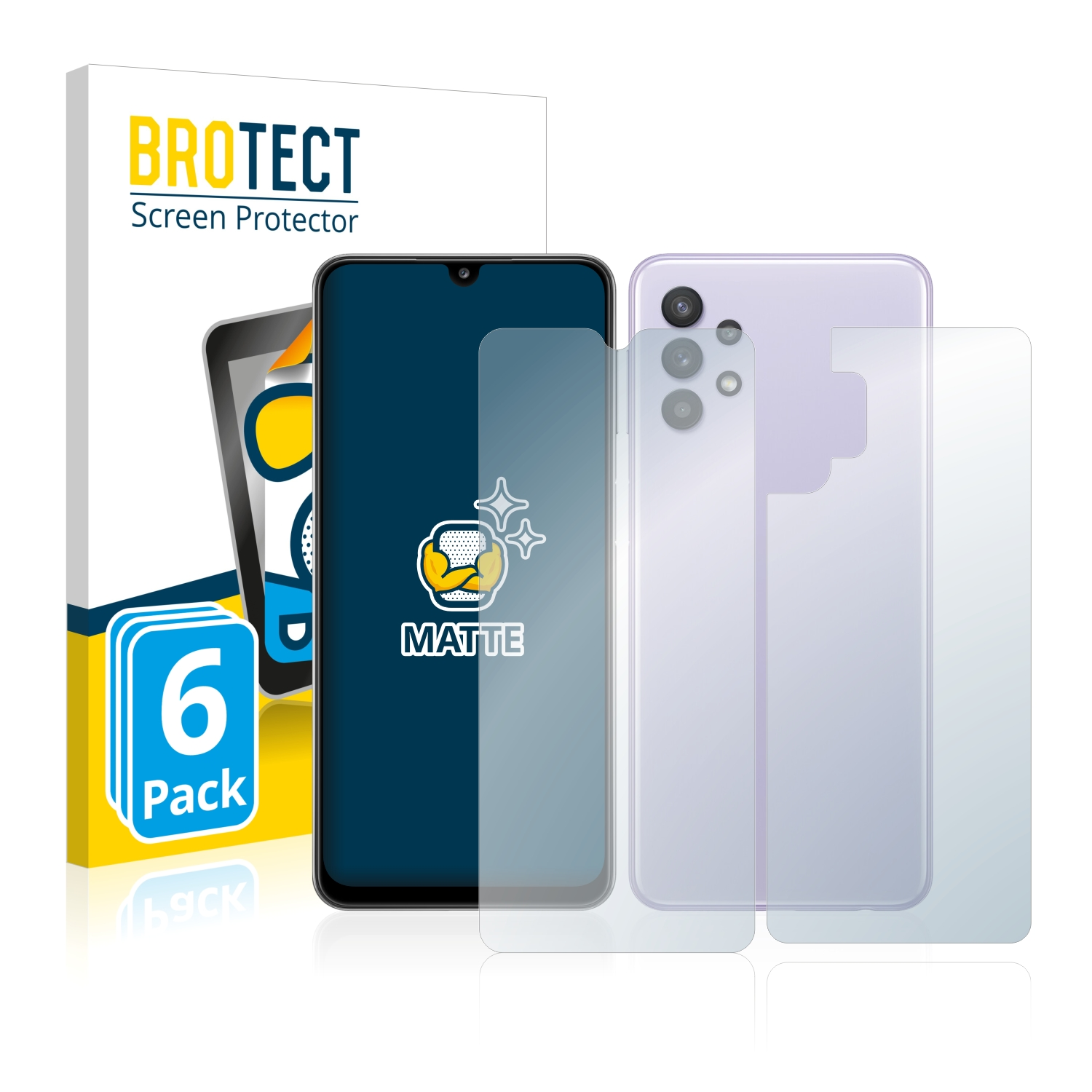 BROTECT 6x matte Schutzfolie(für Samsung A32) Galaxy