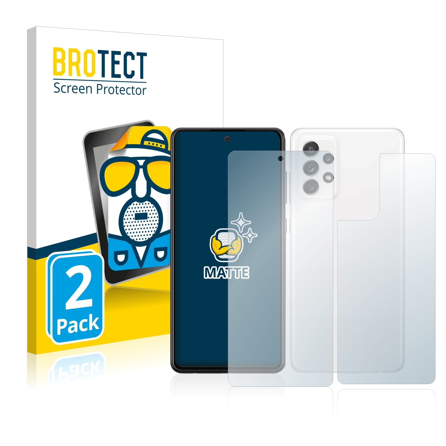 5G) BROTECT A72 Samsung matte Schutzfolie(für 2x Galaxy