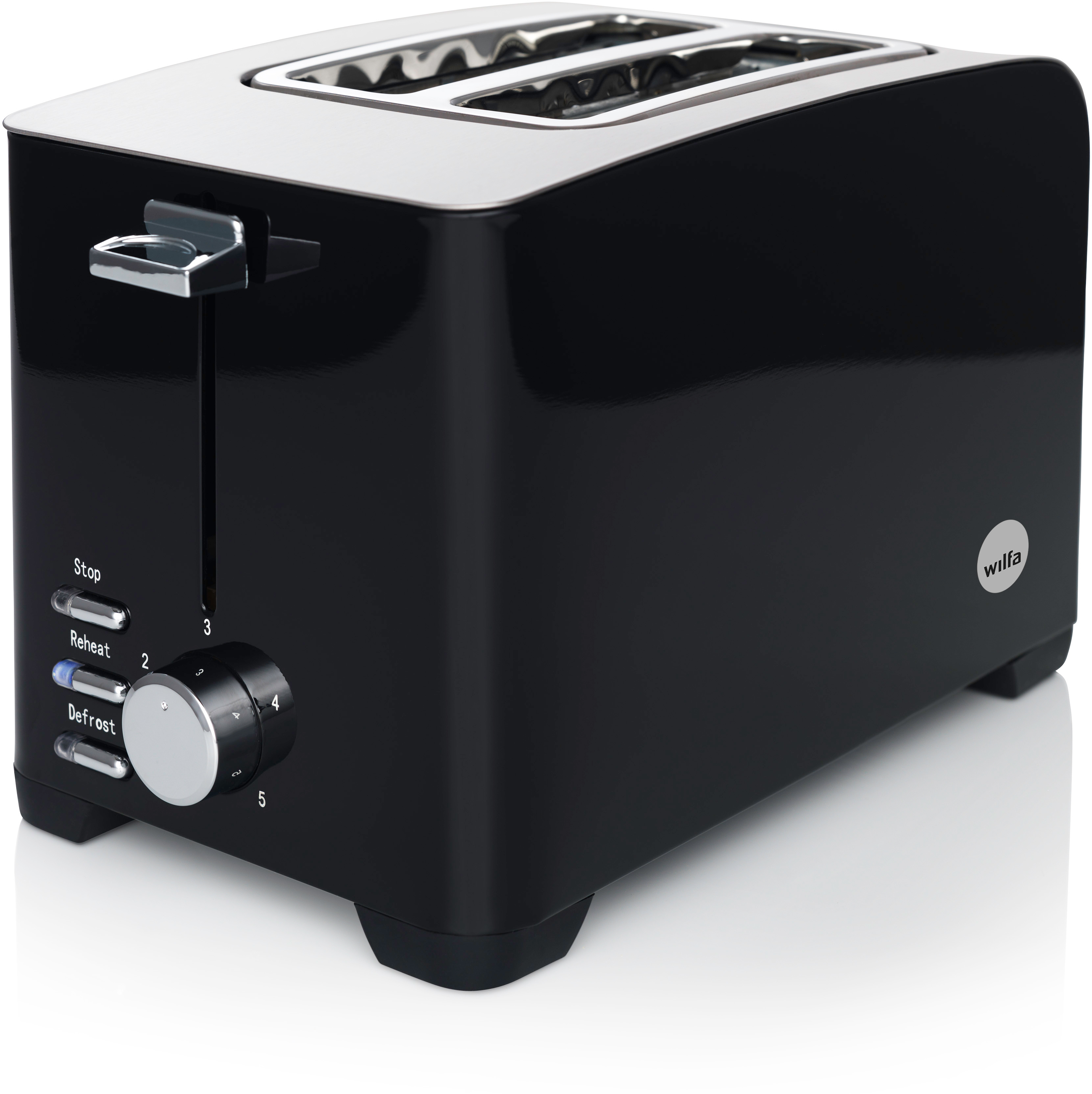 WILFA FROKOST TO-1B Toaster Schlitze: 2) (800 Watt, Schwarz