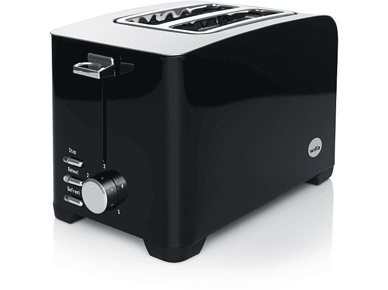 TO-1B (800 Watt, FROKOST Schwarz WILFA Schlitze: 2) Toaster