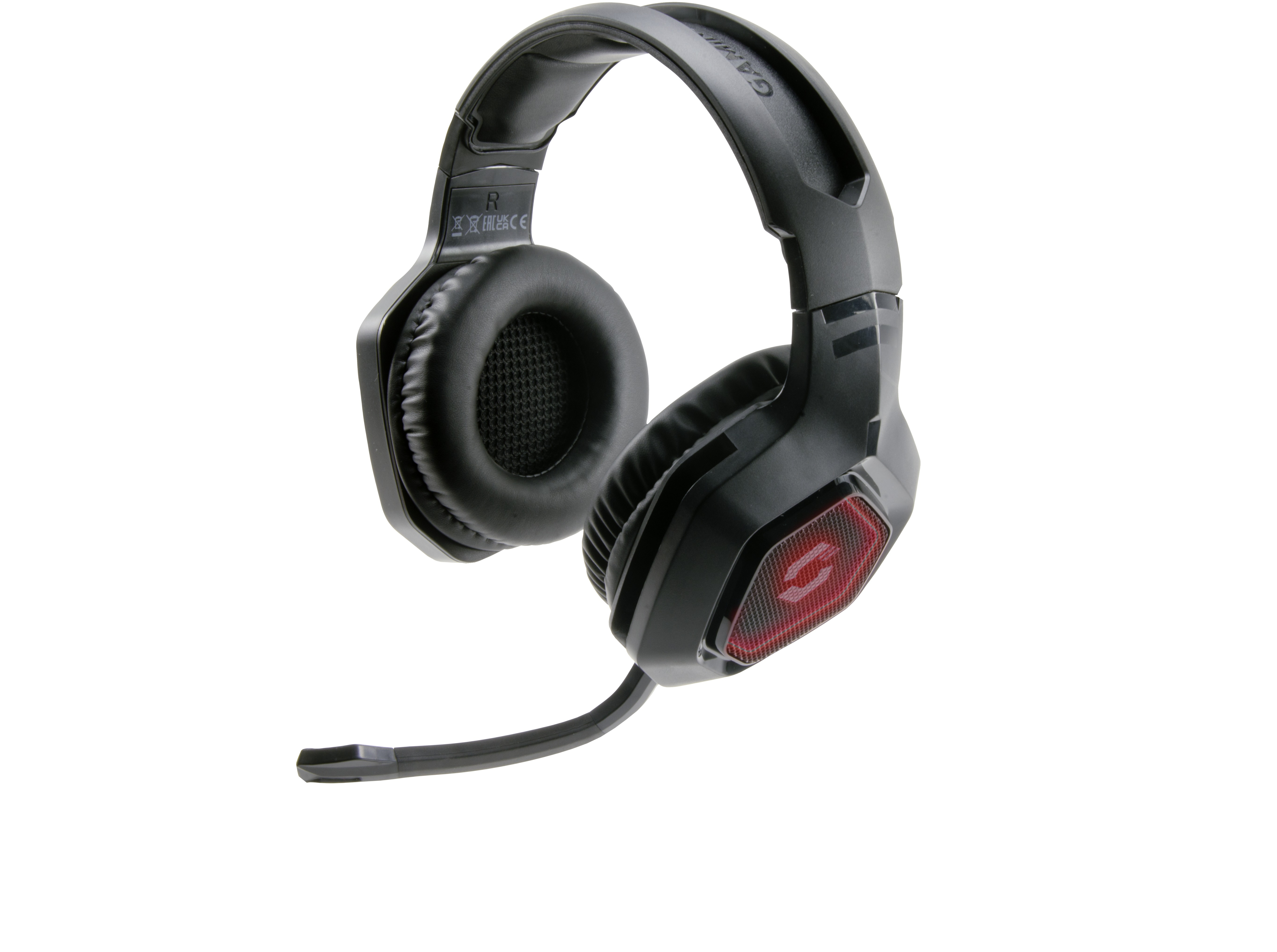 NK MANDAS Gaming Schwarz Headset Over-ear LED, Bluetooth