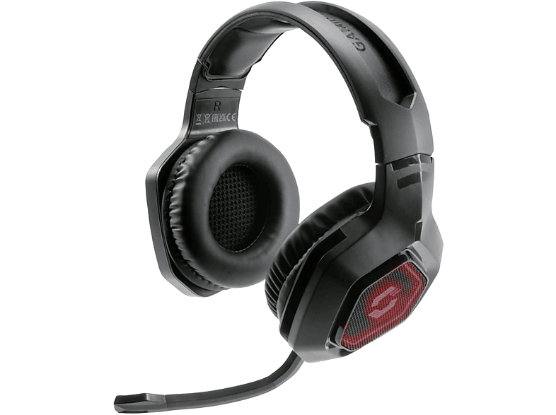 NK MANDAS LED, Over-ear Gaming Headset Bluetooth Schwarz