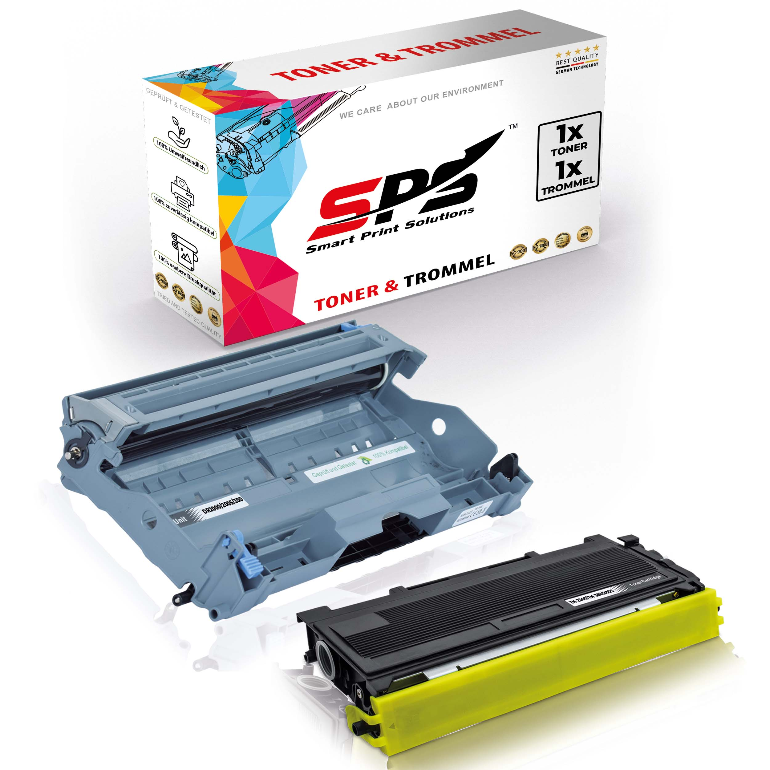 SPS S-1095 Drum Unit + (DR2000 Toner TN2000) Schwarz