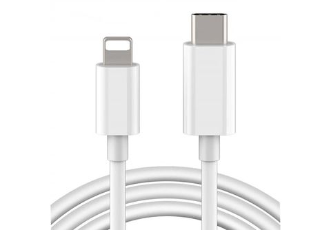 iPhone 15/15 Plus/15 Pro/15 Pro Max Ladegerät 20W mit Kabel 2m - Weiß