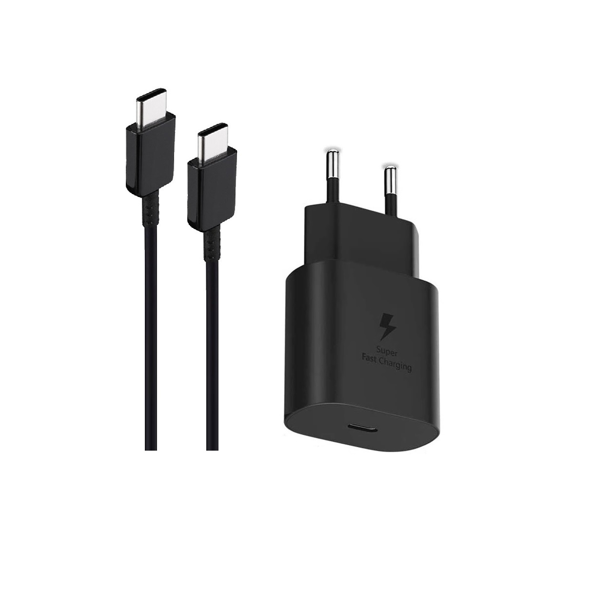 und S23, Netzteil Samsung C S22, Plus Samsung, USB Ladegerät 25W VENTARENT Galaxy Ladekabel Schnellladegerät Universal, Ultra, Schnellladekabel USB C Schwarz S10, S9 S20, S21,