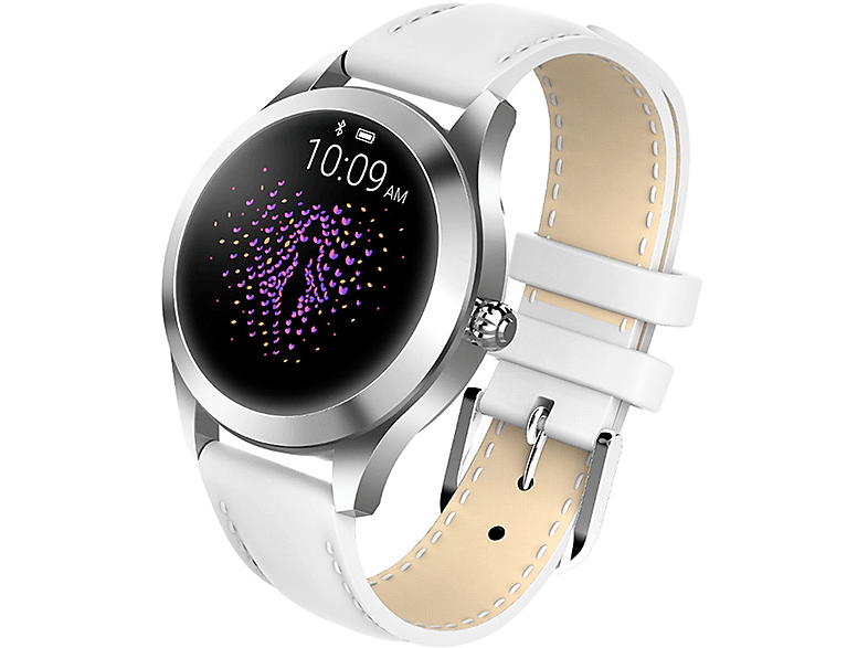 BRIGHTAKE Damen Smartwatch Armband - IP68 Wasserdicht, Physiologie-Erinnerung Smartwatch Silikon, Weiß