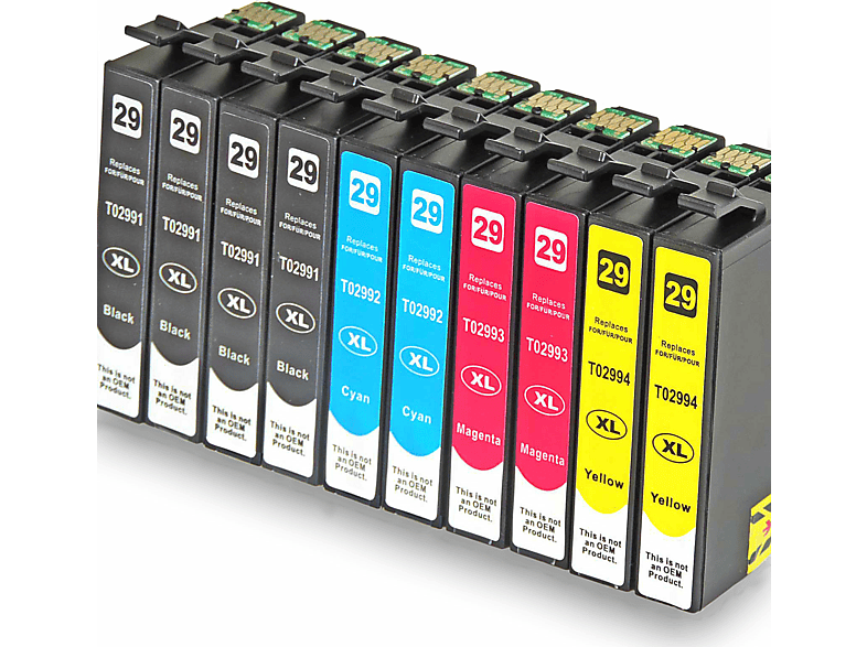 D&C XP340 Series Tintenpatrone Multipack 10-Farben (4x Schwarz, 2x Cyan, 2x Magenta, 2x Gelb) (29XL)