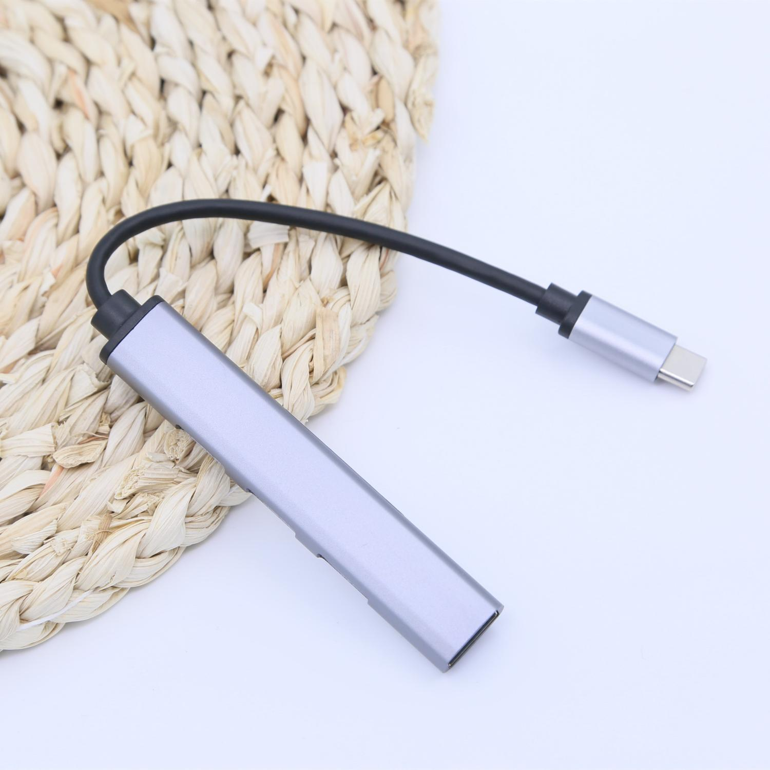 INF USB-Hub USB-C für Aluminium 5 USB-Anschlüssen Konverter 4 Gbit/s mit