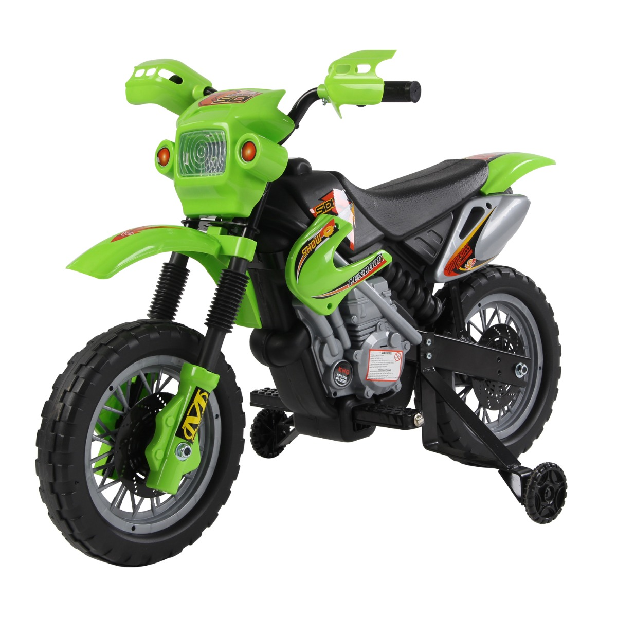 Infantil 6v Recargable niños 3 años homcom motocross verde electrica bateria 5 cargador ruedas 520015