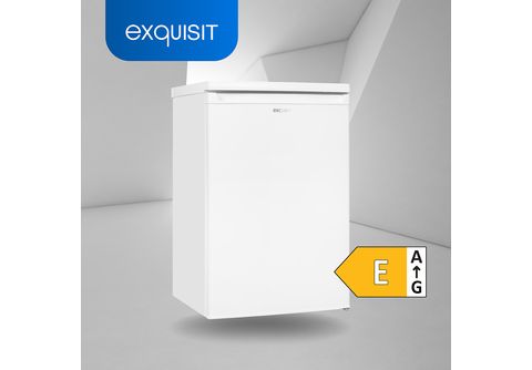 EXQUISIT KS16-4-E-040E weiss kWh/Jahr, MediaMarkt (139,00 hoch, mm E, Weiß) Kühlschrank 855 