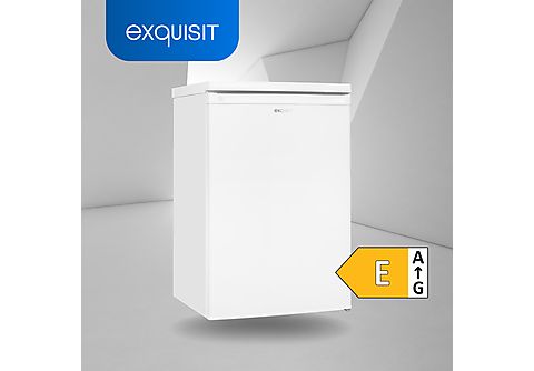 EXQUISIT KS16-4-E-040E weiss Kühlschrank (139,00 kWh/Jahr, E, 855 mm hoch,  Weiß) | MediaMarkt