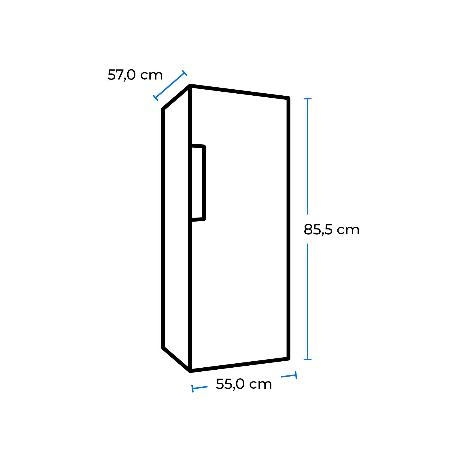 EXQUISIT KS516-4-E-040E weiss mm Weiß) (E, 855 hoch, Kühlschrank mit Gefrierfach