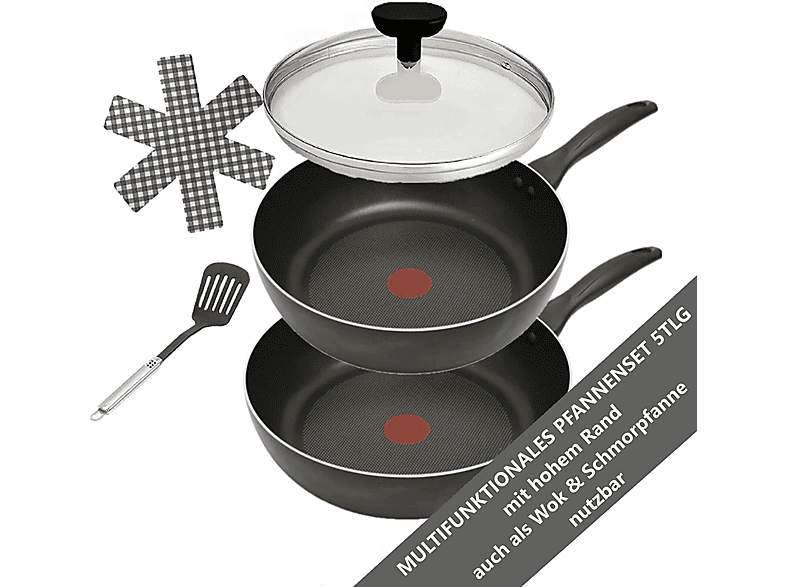 B30310 (Aluminium, Cook&Clean Pfannenset | MediaMarkt TEFAL Beschichtung: Titanium)
