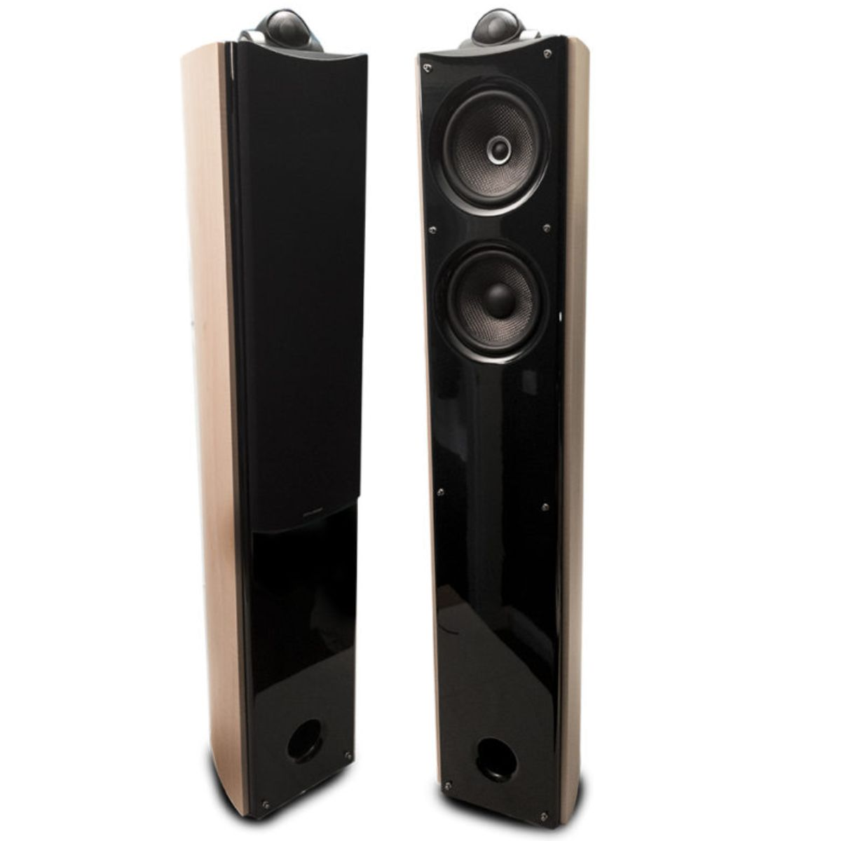 Pareja De Altavoces columna belson uf300 en color madera 150wx2 potencia rms interna tweete altavoz null cream