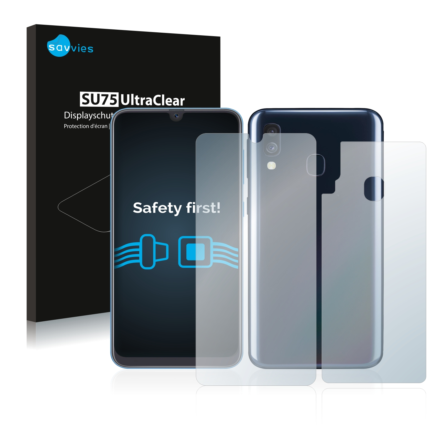 Samsung A40) klare 18x Galaxy Schutzfolie(für SAVVIES