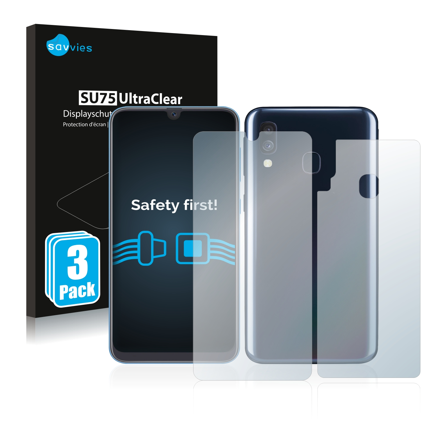 SAVVIES Galaxy 6x Samsung klare Schutzfolie(für A40)
